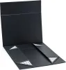 A black gift box is shown open, with its sides folded inwards and magnetic closures visible. Podgląd zdjęcia produktu