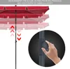 VOUNOT® Sonnenschirm für Balkon, 200 × 125 cm, Knickbarer Produktbild-Vorschau 4