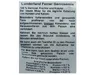 A close-up of a product label with instructions and nutritional information. Produktbild-Vorschau