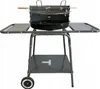 Holzkohle-Gartengrill mit Regalen und Rädern Produktbild-Vorschau 4
