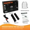 A collage of product components including the game box, a storage bag, a rope, two magnetic handles, and instructions. Produktbild-Vorschau
