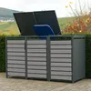 Zelsius Mülltonnenbox-Set für vier Mülltonnen | Anthrazit Produktbild-Vorschau 4