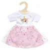 puppenkleid Einhorn 28-35 cm weiß/rosa 2-teilig Produktbild-Vorschau 1