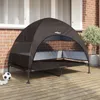 vidaXL Zvýšený pelíšek pro psy hnědý 127 x 81 x 108 cm Náhled obrázku produktu 2