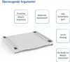A white appliance stacking kit with pull-out drawer, shown from a slightly elevated diagonal angle. Produktbild-Vorschau