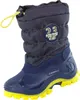 A single blue and yellow winter boot for children. Produktbild-Vorschau