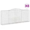 Gabionen mit Hochbogen 8 Stk. 400x50x160/180cm Verzinktes Produktbild-Vorschau 1