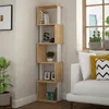 DECORTIE Piri Modernes Bücherregal Display Unit, Eiche- Produktbild-Vorschau 1