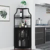 Armoire à vin d'angle avec étagère à vin amovible Armoire Voir les images du produit 3