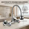 Küchenarmatur 360° Drehbar Wandmontage – Edelstahl Produktbild-Vorschau 6