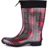 Ladeheid Damen Gummistiefel mit Stulpe LA-968 (Rot/Gitter, Produktbild-Vorschau 2