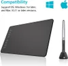 A graphic tablet and stylus are shown on a white background, with text indicating operating system compatibility. Produktbild-Vorschau