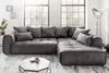 Modernes XXL Ecksofa CLAN 319cm anthrazit Samt inkl. Kissen Produktbild-Vorschau 6