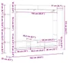 vidaXL TV skříňka kouřový dub 152x22x113 cm odvozený Náhled obrázku produktu 7