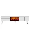 Skye Decor, Vania Fireplace - White, Silver, TV-Ständer, Produktbild-Vorschau 6