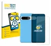 A product shot of a screen protector and a phone case, with packaging. Produktbild-Vorschau