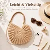 Muscheltasche handgehäkelt Boho – Perlenkette, 26x27cm | Produktbild-Vorschau 3