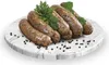 Sausages on a marble platter with peppercorns and parsley. Náhled obrázku produktu