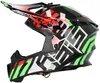 Casco da motocross Acerbis Steel Carbon, nero/verde/rosso, Anteprima dell’immagine prodotto 3