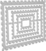 A set of nested rectangle dies with a decorative scalloped edge and dashed line detail, presented on a white background. Náhled obrázku produktu