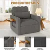 ProximaX Canapé-lit individuel noir - Tissu chenille, Voir les images du produit 7