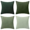 Kordstoff Kissenbezug 4er Pack 18x18 Zoll, Dunkelgrün Mit Produktbild-Vorschau 1