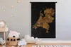 MuchoWow® Wandteppich Wandbehang Karte der Niederlande - Produktbild-Vorschau 3