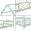 A collage of four close-up shots of a children's bed frame. Anteprima dell’immagine prodotto