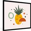MuchoWow® Gerahmtes Poster Ananas - Abstrakt - Sommer 40x40 Produktbild-Vorschau 1