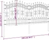 vidaXL Recinzione da giardino con punte di lancia nere 140 Anteprima dell’immagine prodotto 7