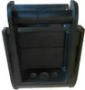 A black metal attachment for a mini excavator, viewed from the front. Produktbild-Vorschau
