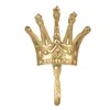Clayre & Eef Wandhaken Krone 11x3x18 cm Goldfarbig Metall Produktbild-Vorschau 2