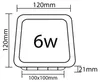 6w eckig LED Panel Ultra Slim Einbauleuchte Spot Produktbild-Vorschau 5