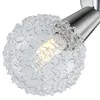 LED Deckenleuchte, Chrom, klar, ALU-Kugelgeflecht, H 20 cm Produktbild-Vorschau 4