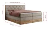 MKS MEBLE King Boxspringbett 180x200 mit Bettkasten Eiche, Produktbild-Vorschau 6