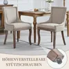 Esszimmerstuhl 2er-Set Küchenstuhl Chenillebezug, Holzfüße Produktbild-Vorschau 6