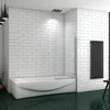 80X140cm Badewannenaufsatz Duschabtrennung Echtglas Produktbild-Vorschau 1