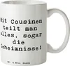 Mr. & Mrs. Panda Kaffeebecher Spruch Cousine Geheimnisse - Produktbild-Vorschau 1