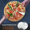 Herogo Pizzablech Edelstahl 4er Set 30 cm rund zum Backen Produktbild-Vorschau 4
