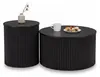 SensaHome Japandi Couchtisch Set Rund - 2 Beistelltische Produktbild-Vorschau 3