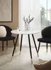 FineBuy Esszimmertisch 75x75x76 cm Weiß Marmor-Optik Produktbild-Vorschau 2