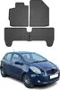 2005-2011 Toyota Yaris tappetini in gomma nera 4 pz Anteprima dell’immagine prodotto 1