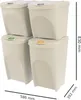 Poubelles- Set de 4 poubelles 120 L Système de tri sélectif Voir les images du produit 2