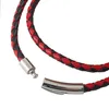 Lederkette Lederband Herren Halskette Schwarz Rot 17-100 cm Produktbild-Vorschau 2