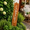 UNUS Deko Gartenschild Lieblingsplatz aus Metall Rostoptik Produktbild-Vorschau 2