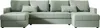 A U-shaped sofa with multiple cushions, presented on a white background. Náhľad obrázku produktu