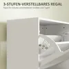 HOMCOM Schuhschrank mit 3 Klappen, Schuhregal mit Produktbild-Vorschau 5