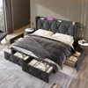 Flieks Polsterbett 160x200 mit USB und Steckdosen, Produktbild-Vorschau 3