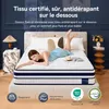 Matelas 120x200 cm, hauteur 30 cm, avec topper intégré, Voir les images du produit 5