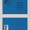 A close-up view of two blue metal lockers with gray frames. Anteprima dell’immagine prodotto